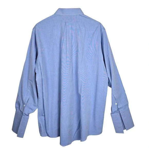 Brooks Brothers Men's Button Down Shirts 17-34 Blue Traditional Fit Cuff ‎ Lot 2
